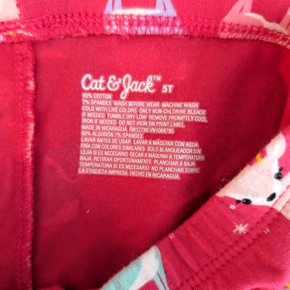 Cat & Jack Cotton Girls Colorful Leggings Size 5T - Picture 4 of 4